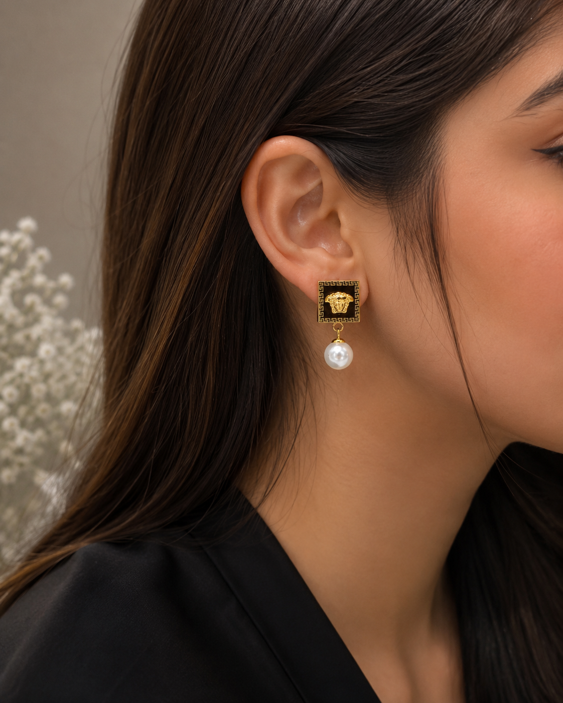 Royal Medusa Pearl Earrings