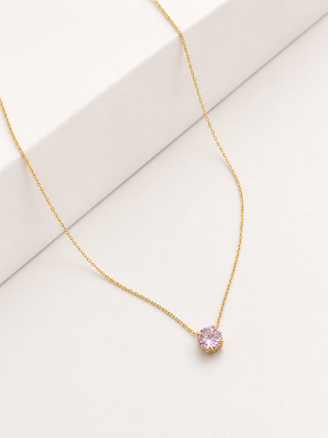 Minimal Pink Gem Pendant