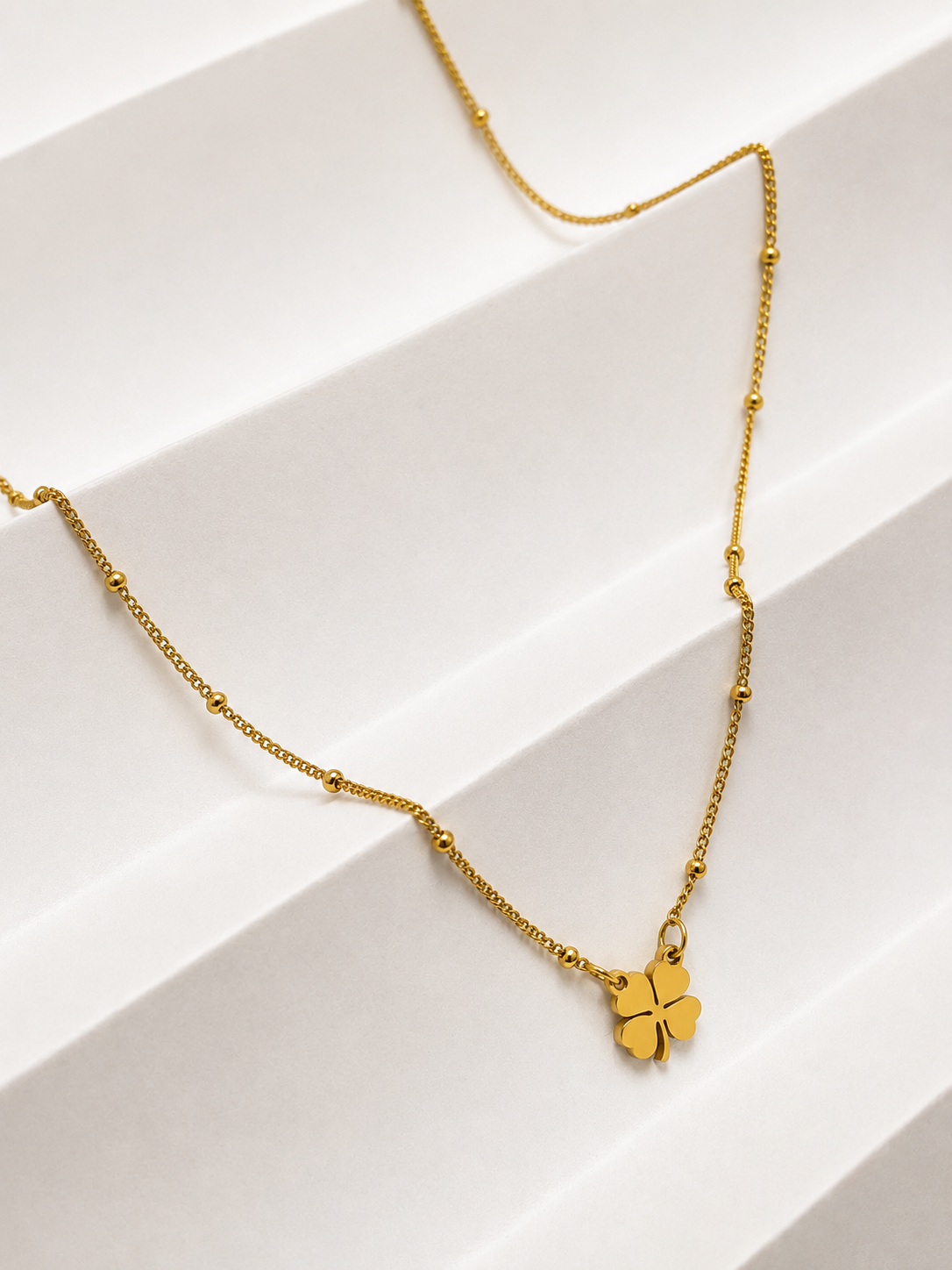 4 Leaf Clover Gold Pendant Necklace