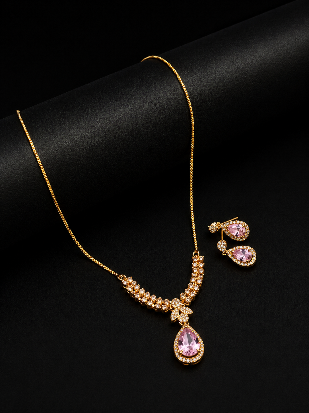 Luxury Crystal Pendant & Earrings Set