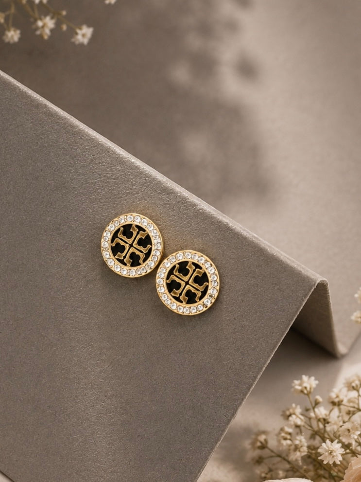 Luxe Crystal Medallion Earrings