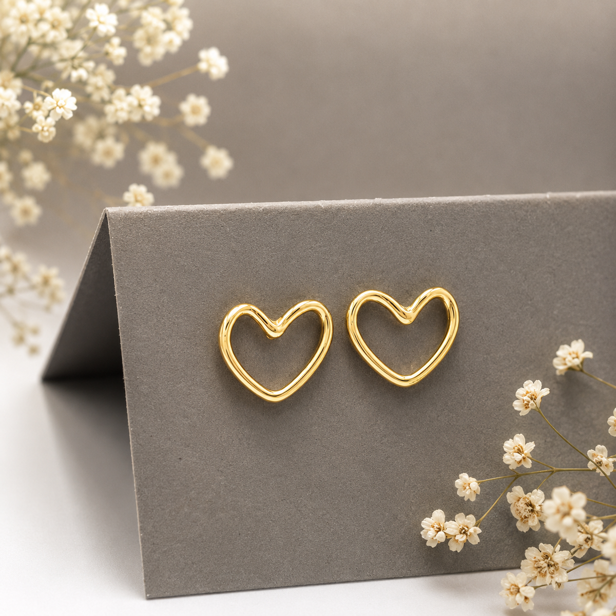Heart Gold Earrings