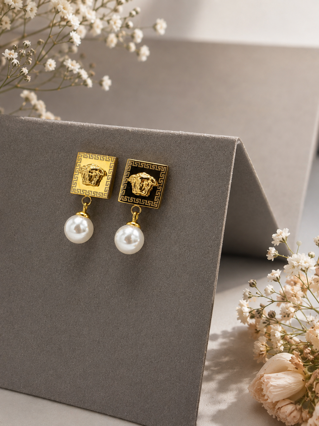 Royal Medusa Pearl Earrings