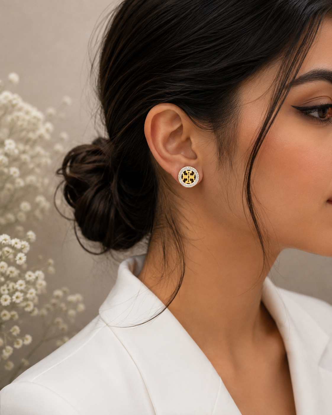 Luxe Crystal Medallion Earrings