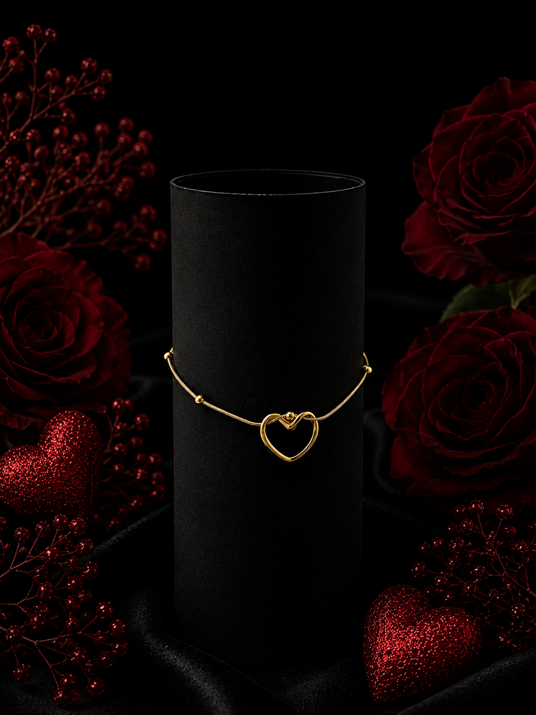 Golden Open Heart Bracelet