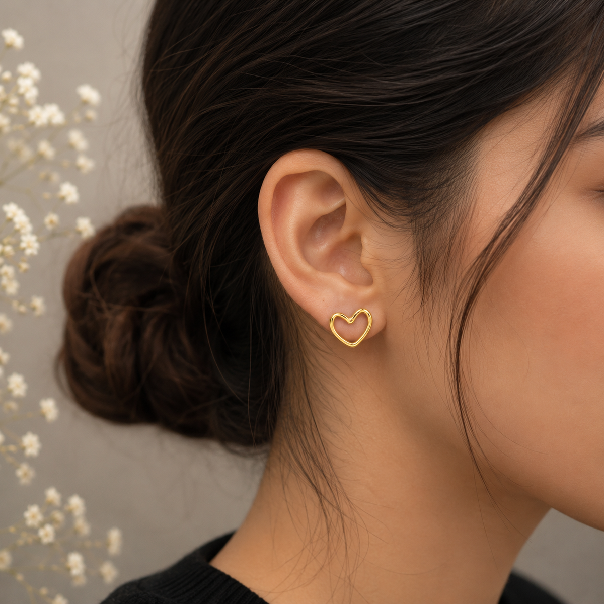 Heart Gold Earrings